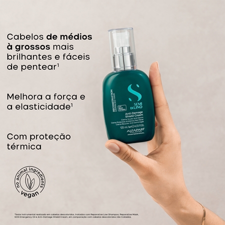 Alfaparf Milano Semi di Lino Reconstruction Anti-damage Shield Cream condicionador restaurador leave-in para cabelo normal e resistente
