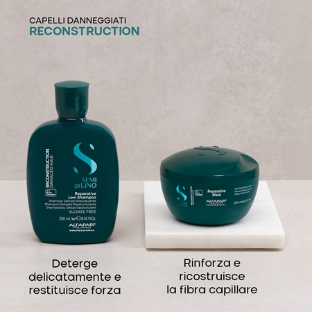 Alfaparf Milano Semi di Lino Reconstruction Kit set per capelli rovinati
