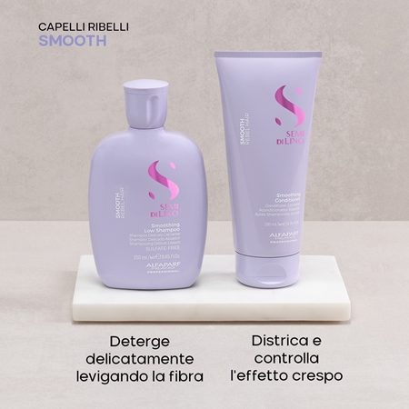 Alfaparf Milano Semi di Lino Smooth Kit set per capelli ribelli e crespi