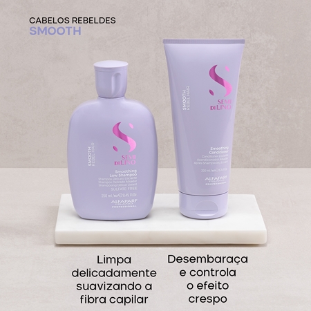 Alfaparf Milano Semi di Lino Smooth Kit conjunto para cabelos crespos e inflexíveis