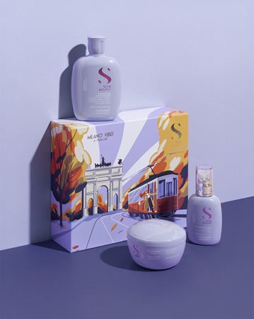 Alfaparf Milano Semi di Lino Smooth Holiday Kit Gift Set for unruly and frizzy hair
