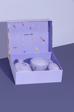 Alfaparf Milano Semi di Lino Smooth Holiday Kit Gift Set for unruly and frizzy hair