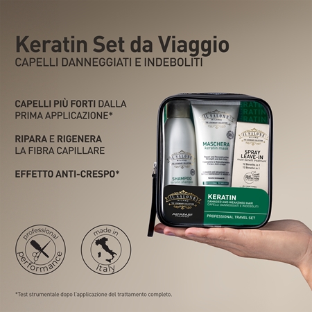 Alfaparf Milano Il Salone Milano Keratin kit da viaggio per capelli più forti