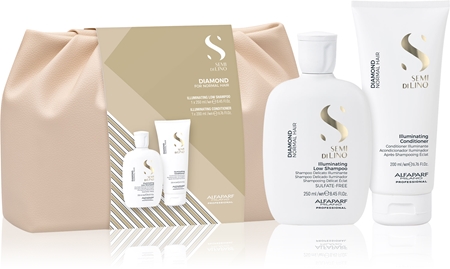 Alfaparf Milano Semi di Lino Diamond Duo Kit Gift Set for radiance and hydration