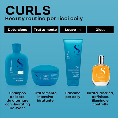 Alfaparf Milano Semi Di Lino Curls Hydrating Co-Wash valomasis kremas plaukams ir galvos odai
