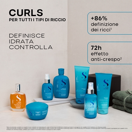 Alfaparf Milano Semi Di Lino Curls Hydrating Co-Wash valomasis kremas plaukams ir galvos odai