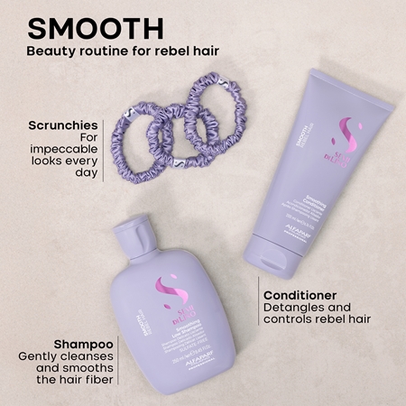 Alfaparf Milano Semi di Lino Smooth Duo Kit Geschenkset für unnachgiebige und strapaziertes Haar
