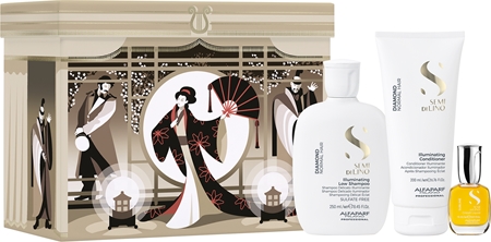Alfaparf Milano Semi di Lino Diamond Holiday Kit Geschenkset für glänzendes und geschmeidiges Haar