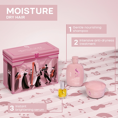 Alfaparf Milano Semi di Lino Moisture Holiday Kit Geschenkset für trockenes Haar