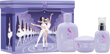 Alfaparf Milano Semi di Lino Smooth Holiday Kit Geschenkset für unnachgiebige und strapaziertes Haar