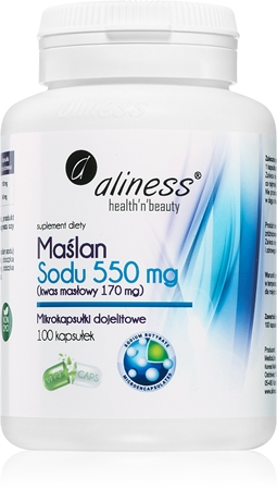 Aliness Maślan Sodu 550mg kapsułki do normalizacji fizjologicznych funkcji ścian jelit