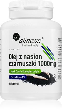Aliness Olej z nasion czarnuszki 2% 1000mg kapsułki na poprawę trawienia