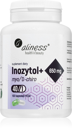 Aliness Inositol (myo/D-chiro) 650mg + B6 kapsułki dla kobiet planujących ciążę