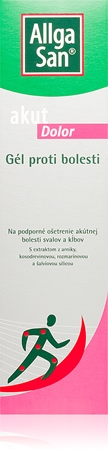 Allga San Acut Dolor gel chladivý gel k léčbě bolesti způsobené namožením, podvrtnutím nebo pohmožděním