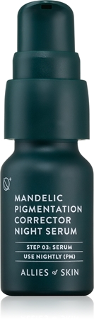 Allies of Skin Mandelic sérum de noite para unificar a cor do tom de pele