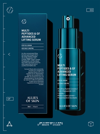 Allies of Skin Multi Peptides & GF Advanced Lifting Serum sérum liftant visage