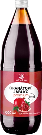 Allnature Granátové jablko Premium BIO 100% šťáva v BIO kvalitě