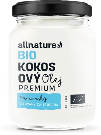 Allnature Kokosový olej panenský BIO olej v BIO kvalitě