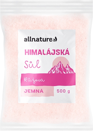 Allnature Różowa sól himalajska drobno zmielona sól kuchenna