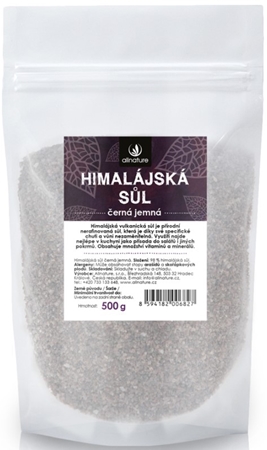 Allnature Himalájská soľ čierna kuchynská soľ