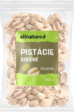 Allnature Pistácie pražené solené orechy pražené solené