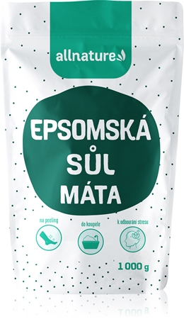 Allnature Epsomská soľ Mäta soľ do kúpeľa