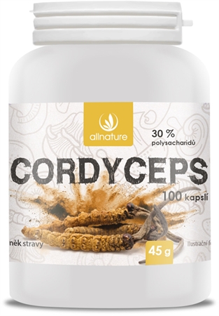 Allnature Cordyceps kapsle pro podporu paměti a koncentrace