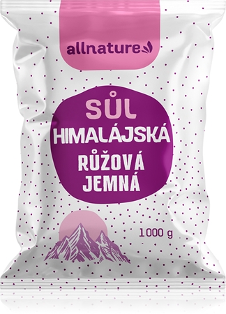 Allnature Himalájská sůl růžová jemná kuchyňská sůl