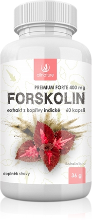 Allnature Forskolin Premium Forte kapsle pro kontrolu hmotnosti