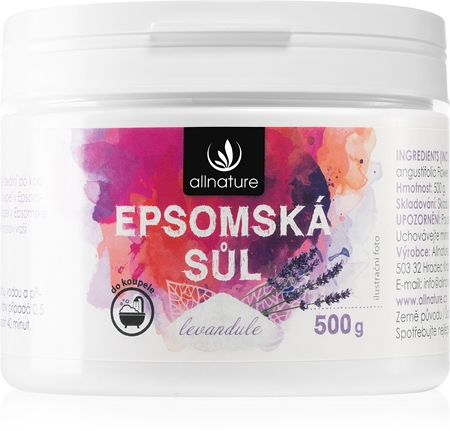 Allnature Epsomská soľ Levandu'la soľ do kúpeľa