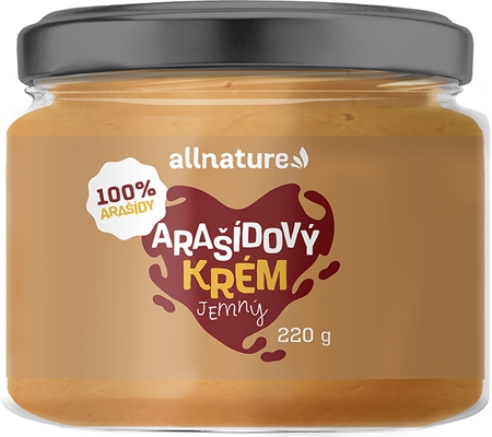 Allnature Arašidový krém jemný 100 % orechový krém