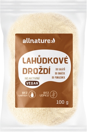 Allnature Lahôdkové droždie neaktívne dochucovadlo vegan