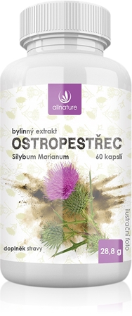 Allnature Ostropestřec kapsle pro podporu funkce jater