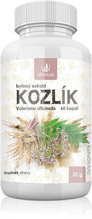 Allnature Kozlík lékařský kapsle pro podporu fyzického a duševního zdraví