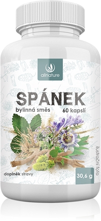Allnature Spánok bylinný extrakt kapsuly pri ťažkostiach so spánkom