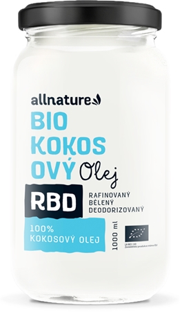 Allnature Olej kokosowy RBD BIO olej kokosowy bez zapachu