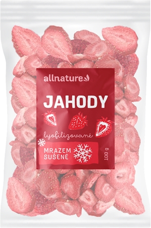 Allnature Lyofilizované jahody mrazom sušené ovocie