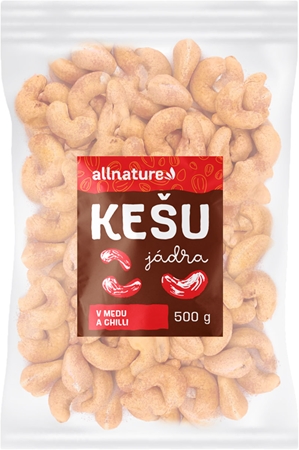 Allnature Kešu ořechy v medu a chilli pikantní ořechy