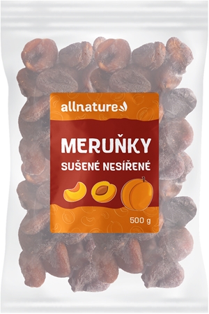 Allnature Meruňky sušené nesířené sušené ovoce nesířené