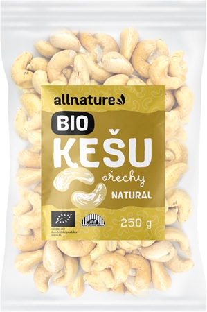 Allnature Kešu ořechy BIO ořechy v BIO kvalitě