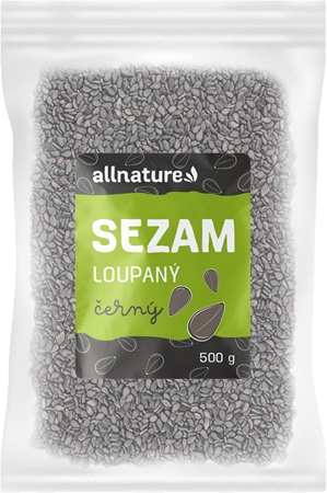Allnature Sezam lúpaný čierny semienka lúpané
