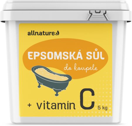 Allnature Epsom salt Vitamin C kylpysuola sisältää C-vitamiinia