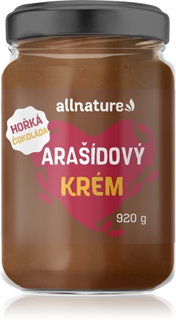 Allnature Arašídový krém s hořkou čokoládou ořechová pomazánka s čokoládou