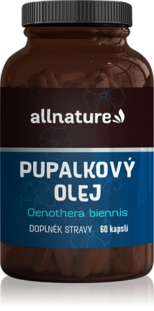 Allnature Pupalkový olej kapsle pro normální funkci srdce a cév