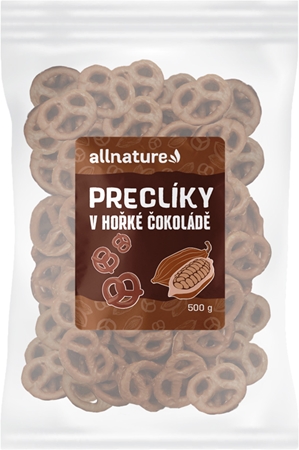 Allnature Praclíky v tmavej čokoláde praclíky v poleve