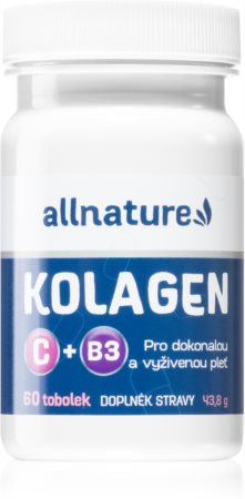 Allnature Kolagen s vitamínmi C + B3 tobolky pre krásne vlasy, pleť a nechty