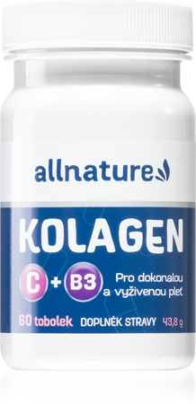 Allnature Kolagen s vitamíny C + B3 tobolky pro krásné vlasy, pleť a nehty