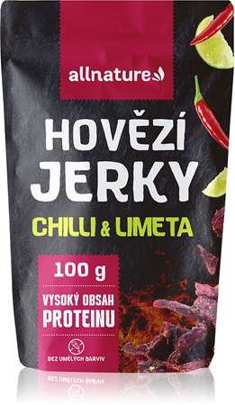 Allnature Hovädzie jerky Chilli & Lime sušené mäso hovädzie