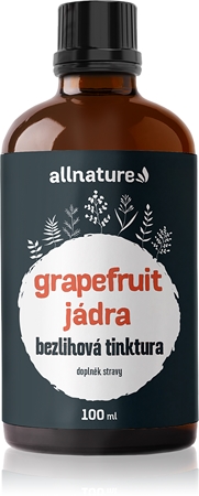 Allnature Grapefruit jádra bezlihová tinktura bezlihová tinktura pro podporu imunitního systému
