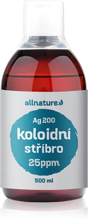Allnature Koloidní stříbro Ag200 25 ppm Rengöringstoner
